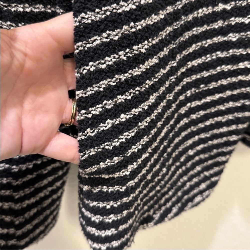 Theory Revolve Purposeful Stripe Yaisa Z Jacket Blazer in Black White Petite TP - Picture 3 of 6